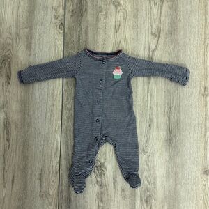 Striped Kids One Piece with Cupcake Design